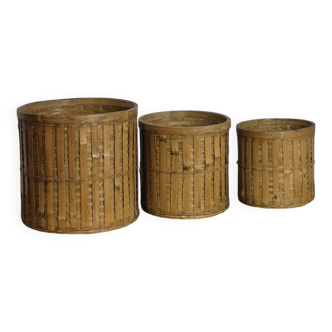 Cache pot rotin
