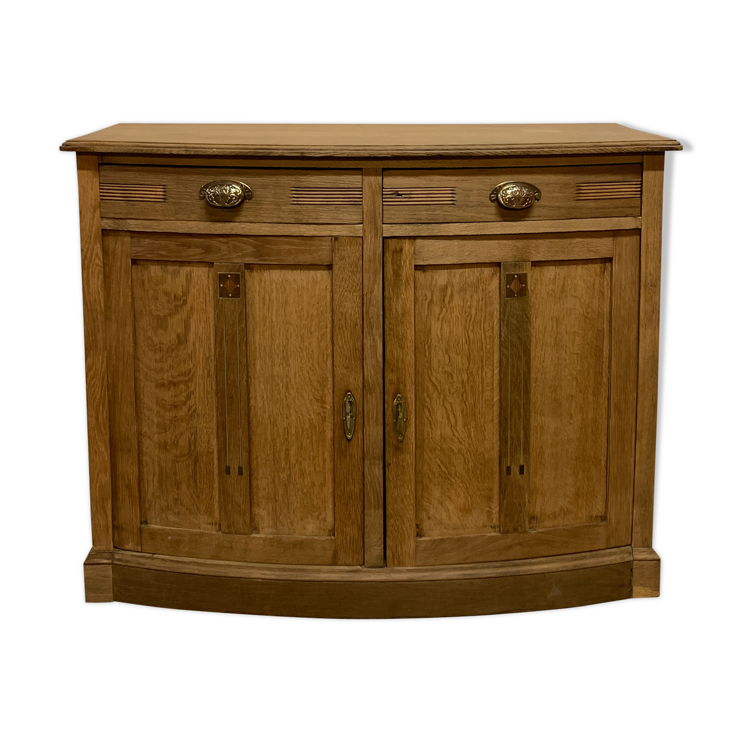 Buffet Art Deco marquetry and brass inlay