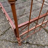 Metal bed with box spring