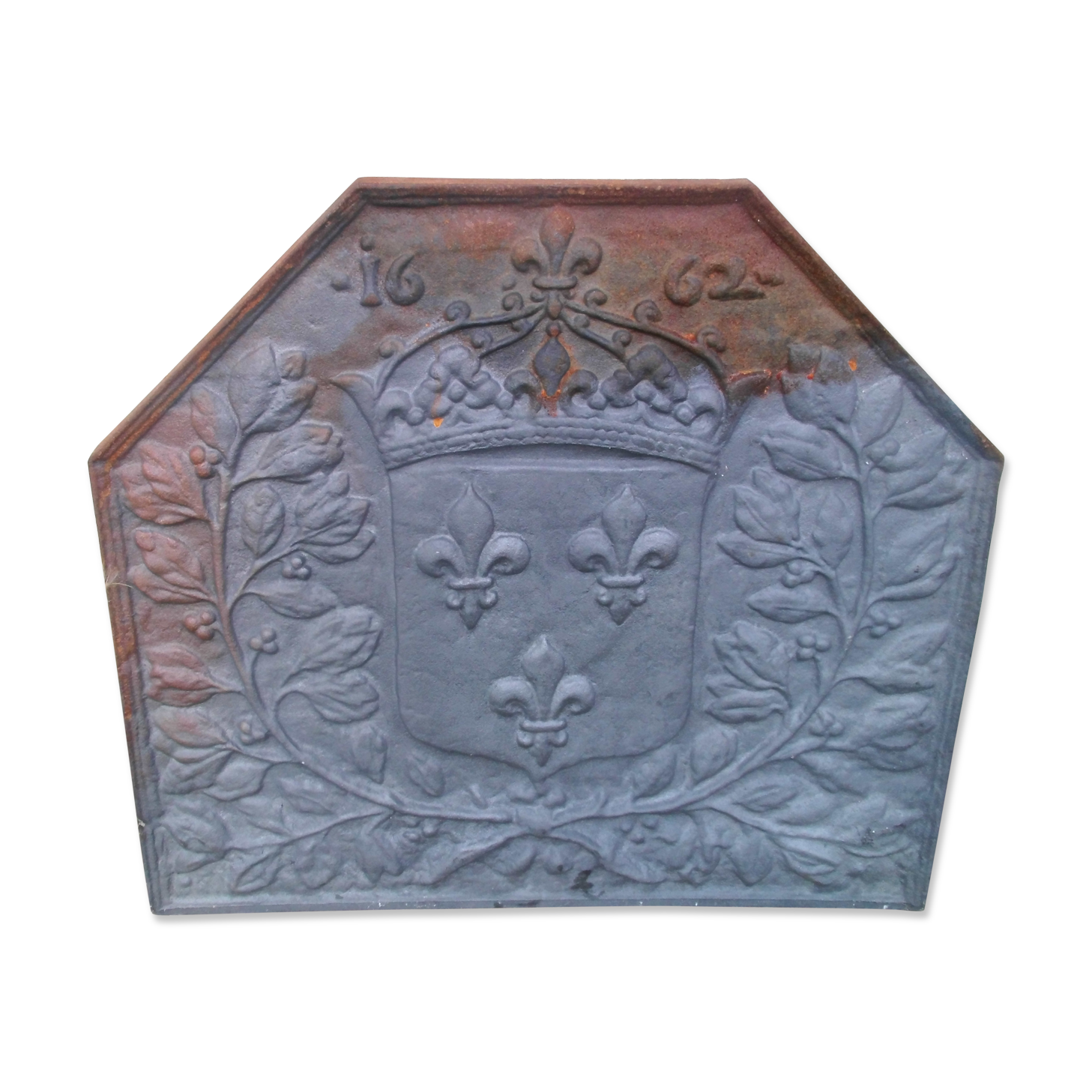 Plaque cheminée fleur de lys fonderie d'art Stern