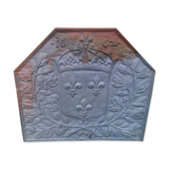 Plaque cheminée fleur de lys fonderie d'art Stern