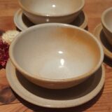 Trio of small bowls and saucers sandstone of the Marais, 1970