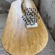Brutalist pine oval table