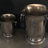 Jean COUZON champagne bucket and ice bucket set on pedestal