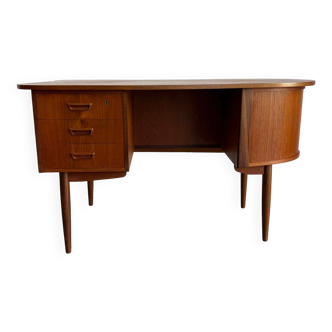Vintage desk tambour teak