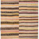 10x11 Yellow & Brown Ethnic Vintage Kilim Rug, 326x350Cm