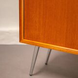 Mid Century Teak and Steel Wardrobe by Franz Meyer Möbel, 1960's, Germany