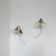 Paire d'appliques en laiton et en verre