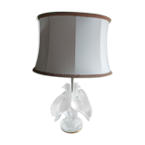 Crystal lamp Lalique with two doves model Ariane