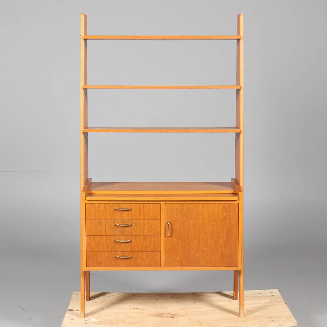 Multifunction teak bookcase 1960 Denmark