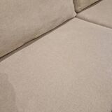 Canapé beige avec méridienne adaptable / ressorts