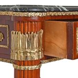 Console topped with an Empire-style mirror.