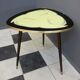 Glass coffee table 1960s Yellow, gold and black glass table top
