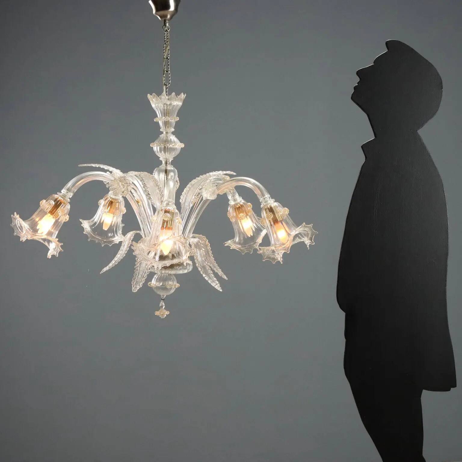 Antique Murano glass chandelier, Italy, late 19th century.