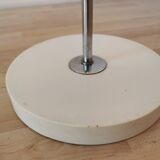 Vintage 1970s Mushroom Floor Lamp: Chrome & White Plastic, Retro Lighting