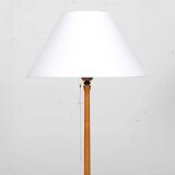 Lampadaire vintage en bois et métal des années 1960