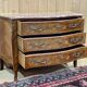 Louis XV style chest of drawers in rosewood, oak and marble top, made in the 70s