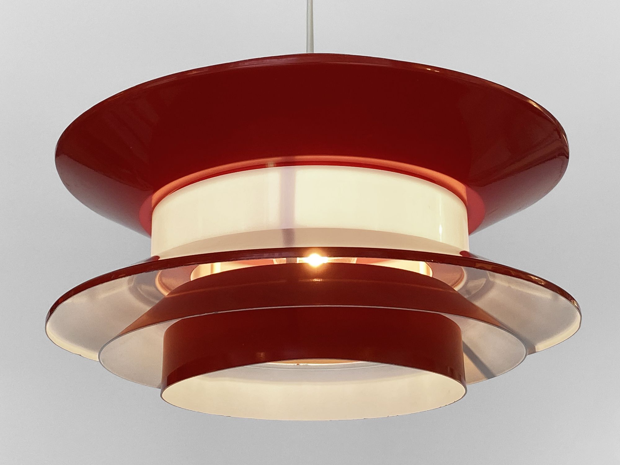 Pendant light "Trava" by Carl Thore for Granhaga Metallindustri. Sweden 1970s