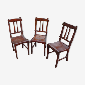 3 brewery chairs early twentieth century