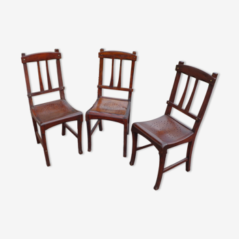 3 chaises de brasserie début XXème