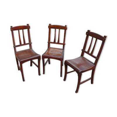 3 chaises de brasserie début XXème