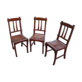 3 brewery chairs early twentieth century