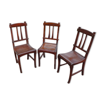 3 chaises de brasserie début XXème