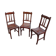 3 brewery chairs early twentieth century