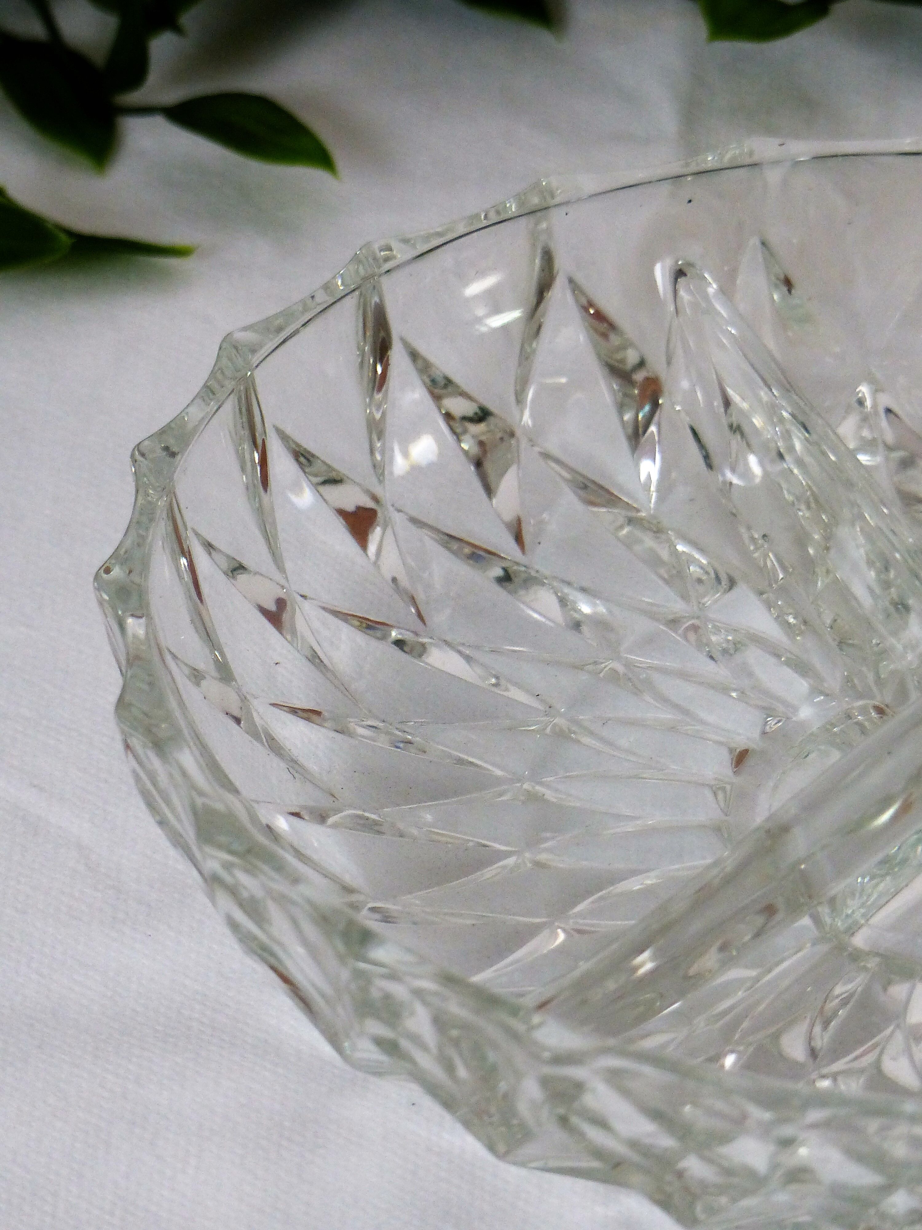 Plat à apéritif à compartiments en verre