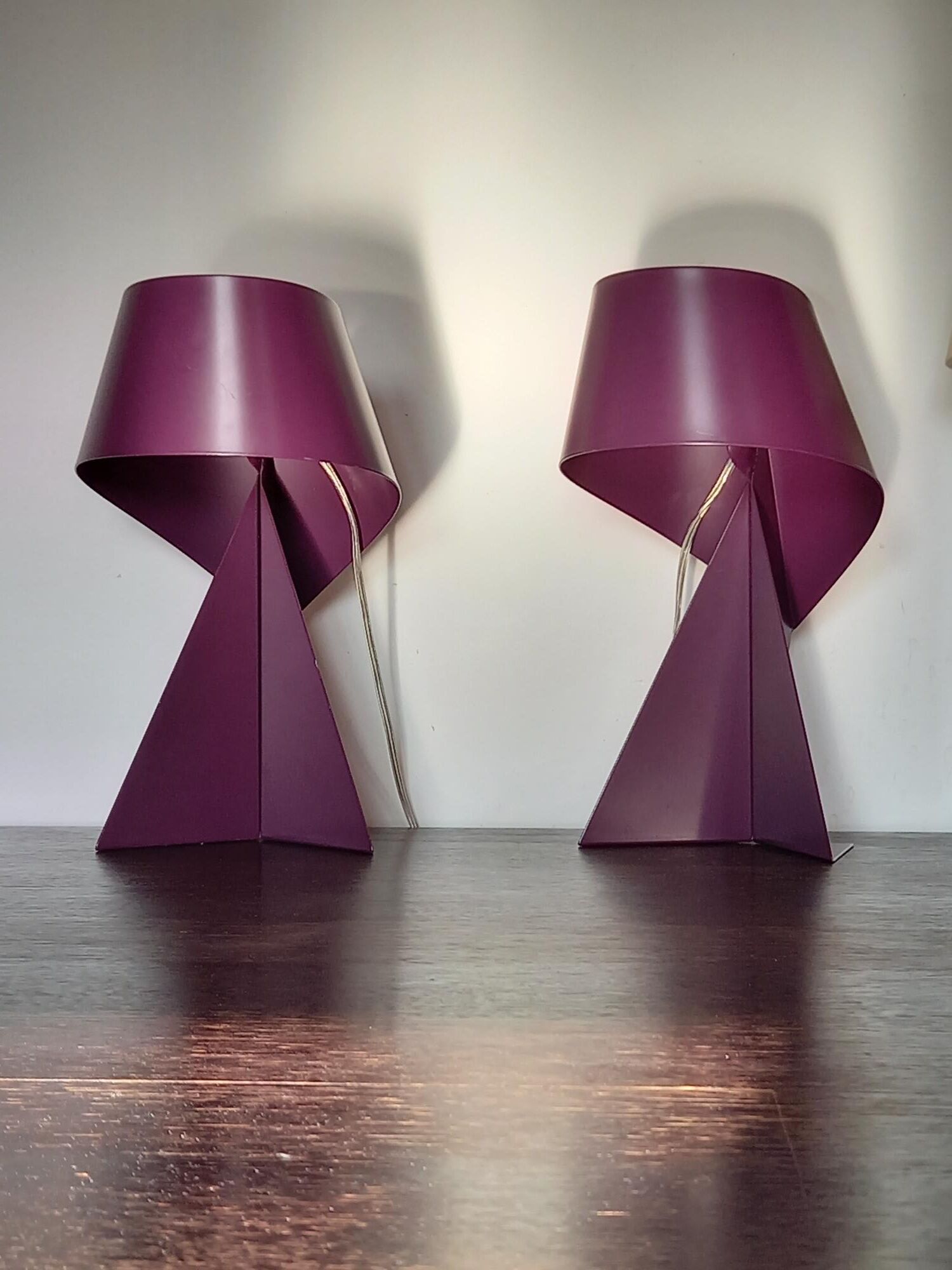 Pair of Ribbon lamps