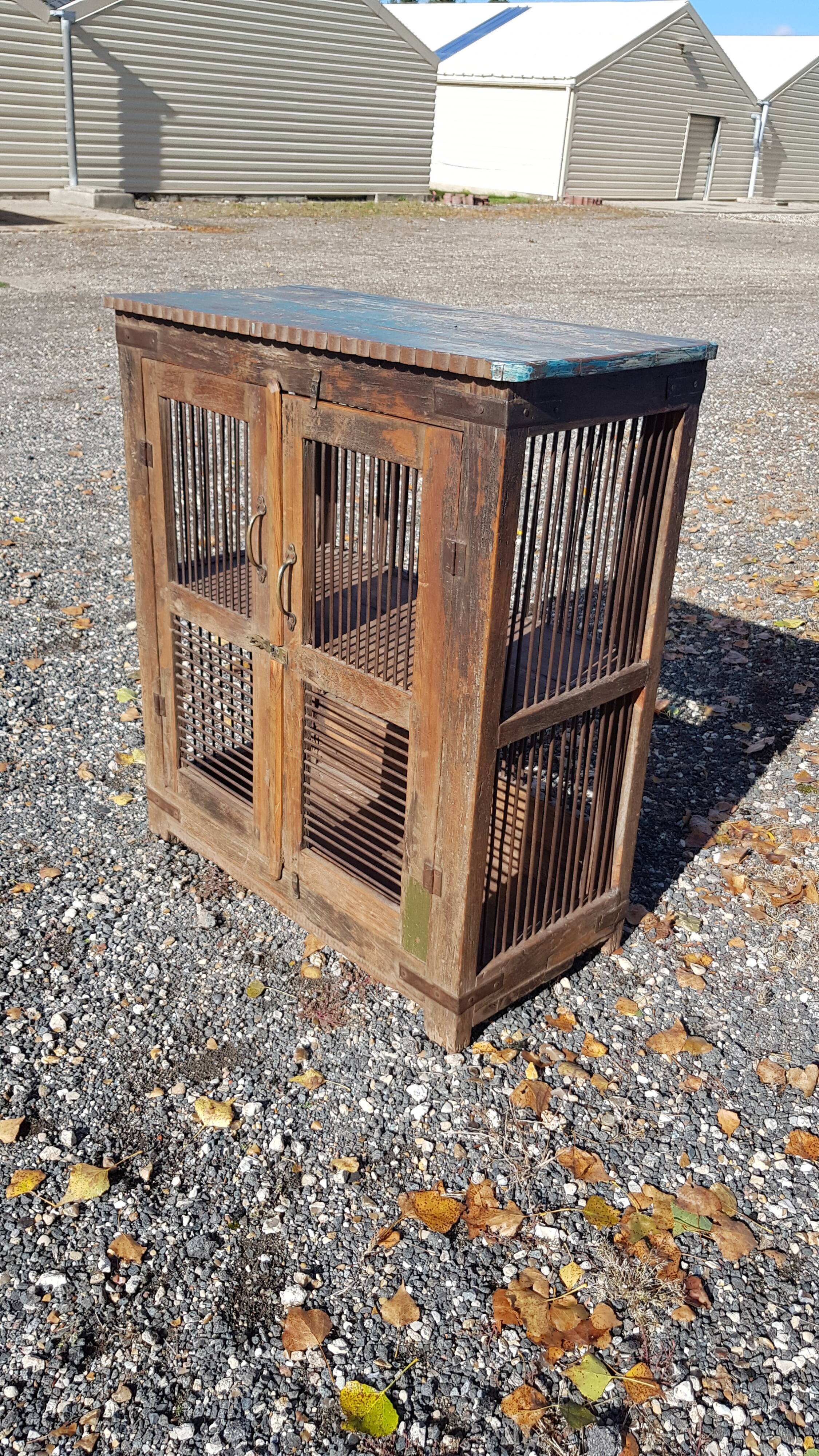 Old teak mesh pantry