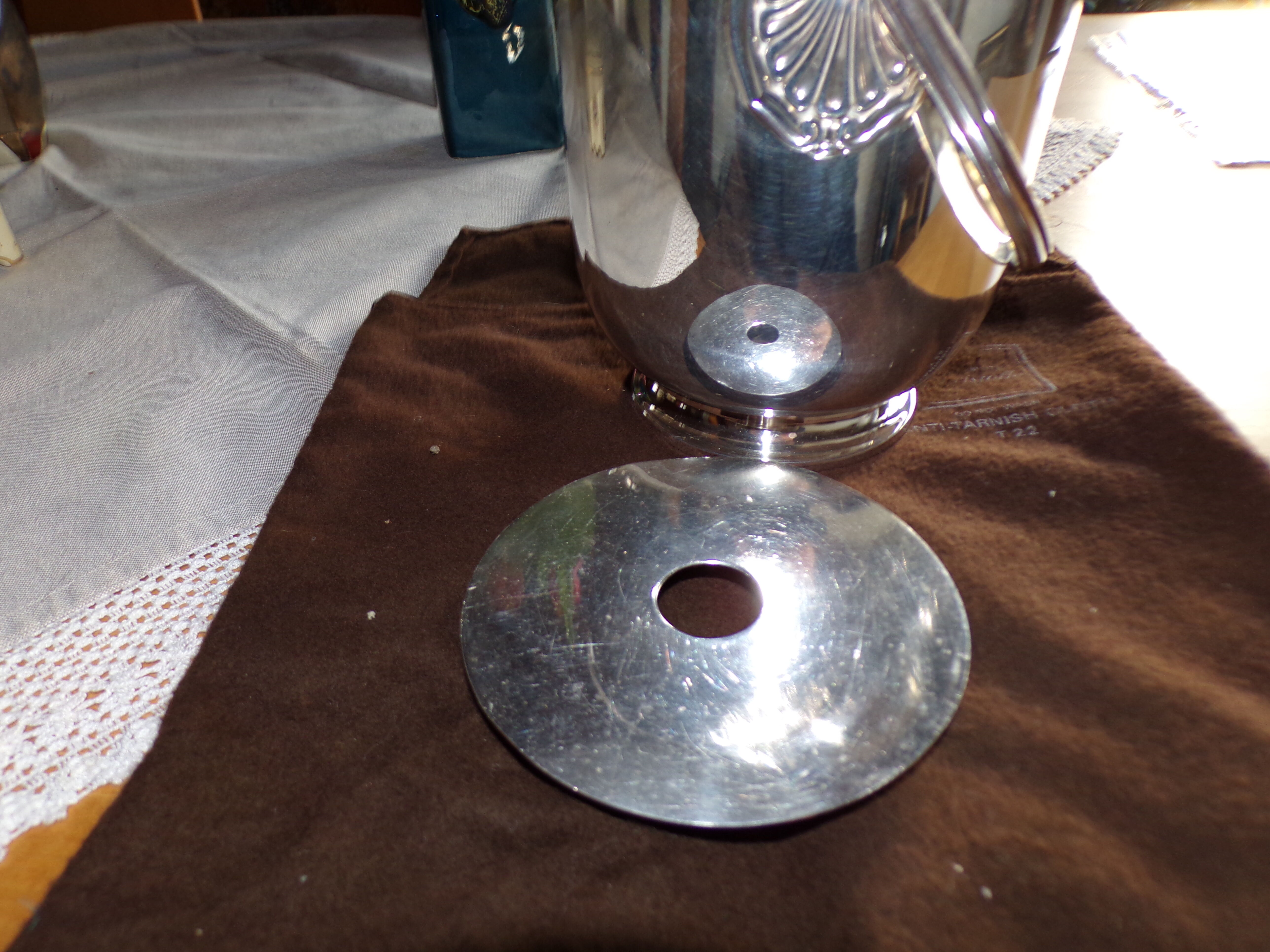 Silver metal ice bucket Christofle Gallia