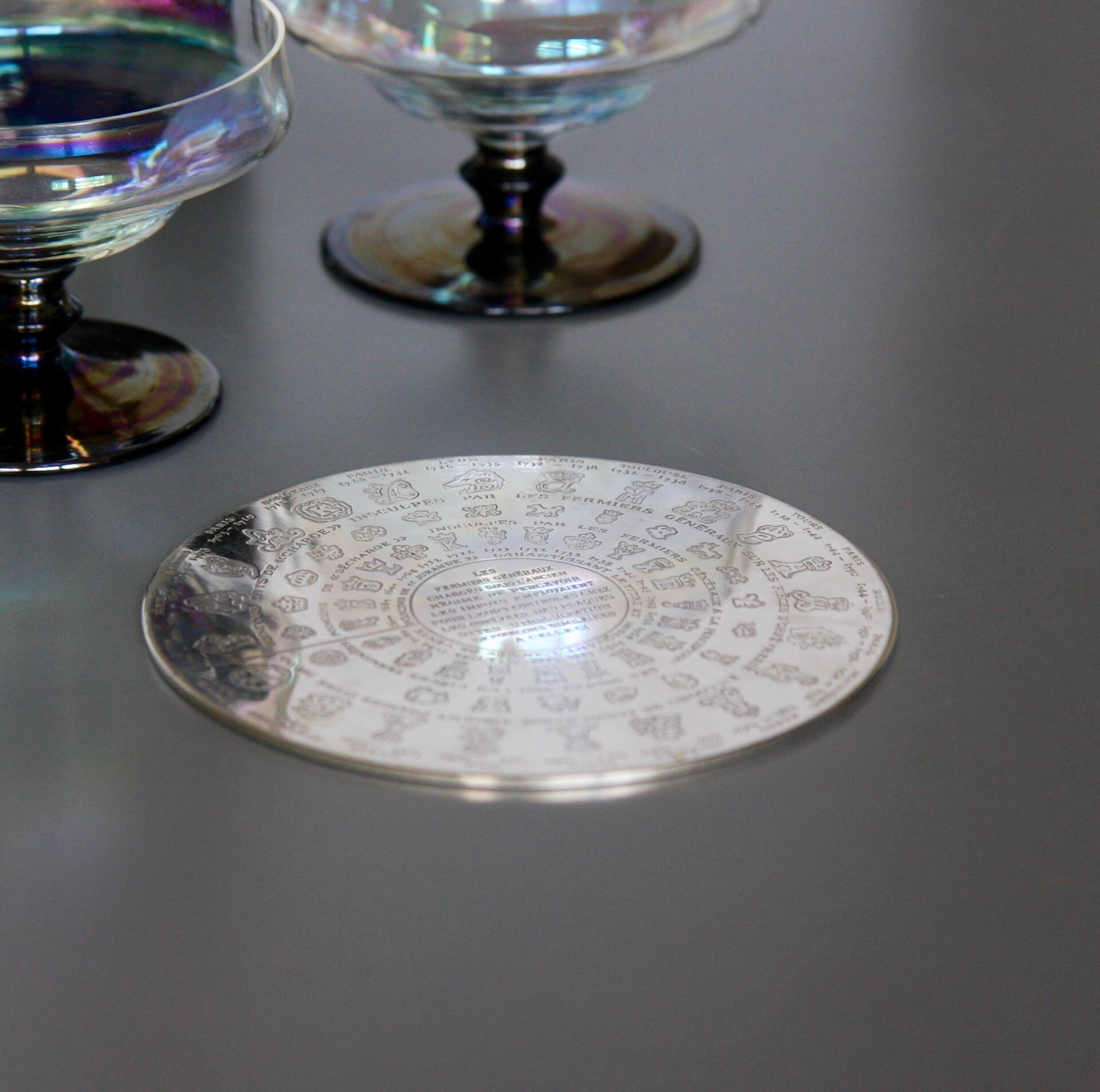 Table mat Christofle "The General Farmers" in silver metal