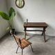 Solid walnut desk, folk art, Savoy, circa 1900
