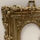 Pair of brass photo frames