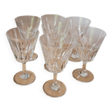 Set of 7 Baccarat Côte d'Azur wine glasses