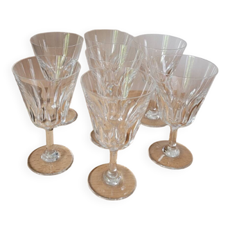 Set of 7 Baccarat Côte d'Azur wine glasses