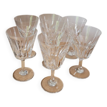 Set of 7 Baccarat Côte d'Azur wine glasses
