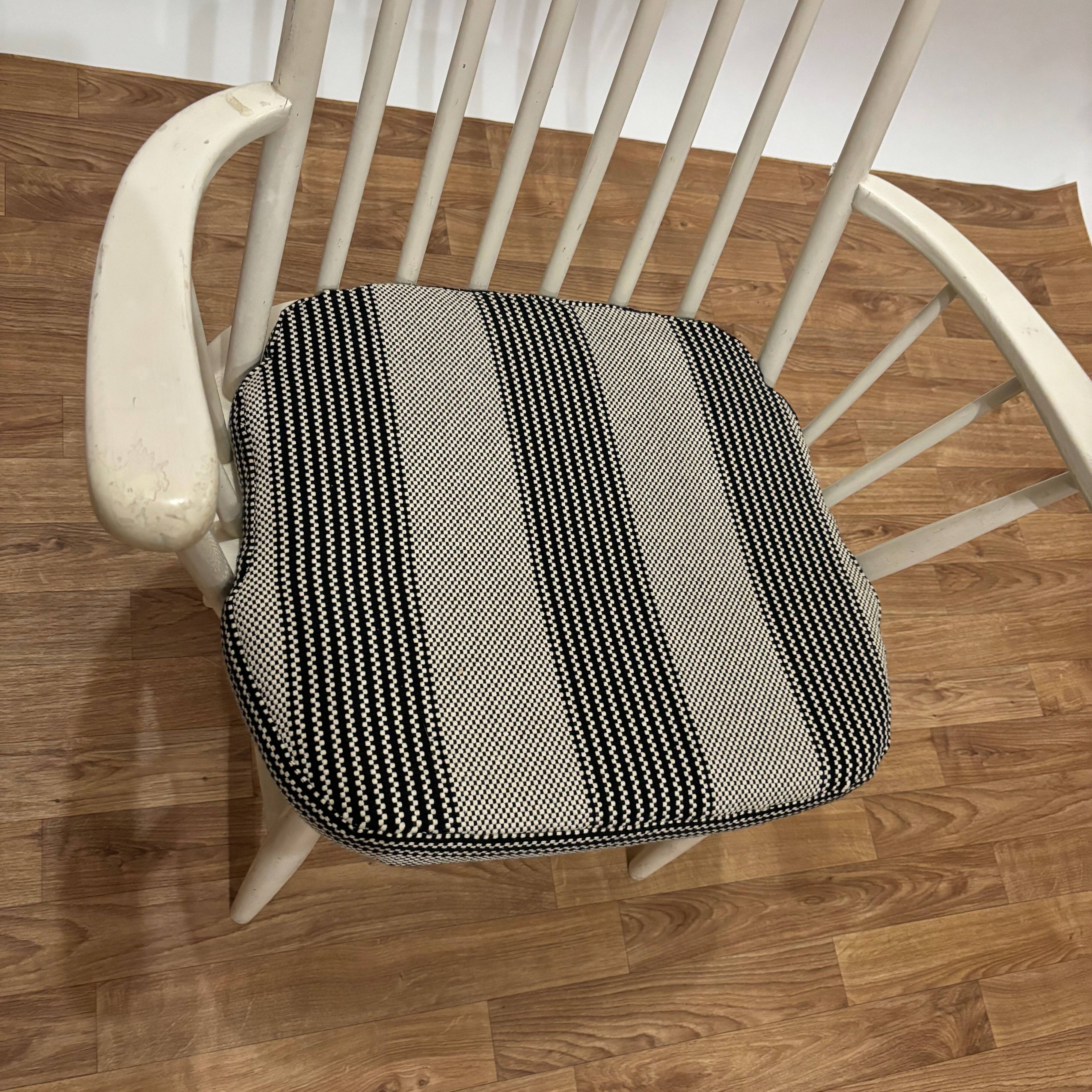 reupholstered Danish armchair