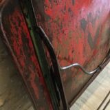 Folding riveted iron table