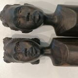 Bust African man and woman