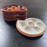 Lot de 6 assiettes à escargots