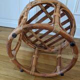 Rattan pouf