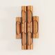 Large tubular copper wall light from the 1960s, Spain.