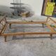 Vintage bed with compass feet from the 1950s