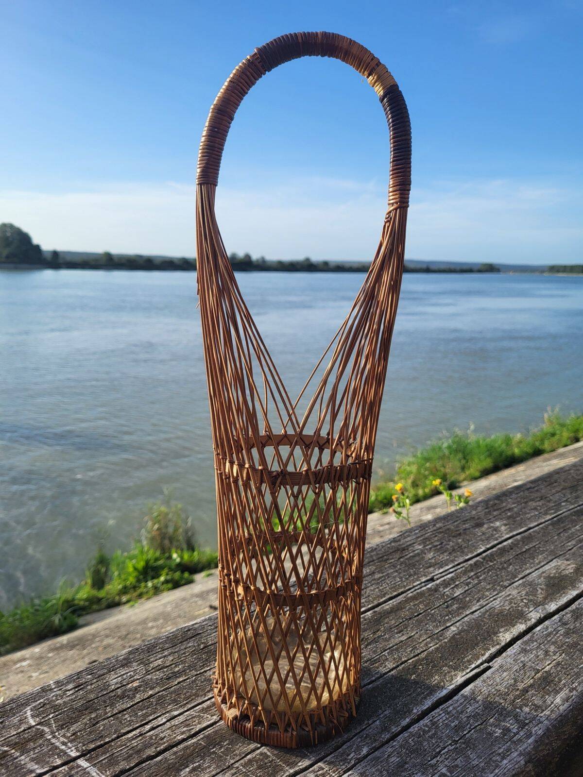 Woven wicker Japanese flower basket • Suruga Sensuji style