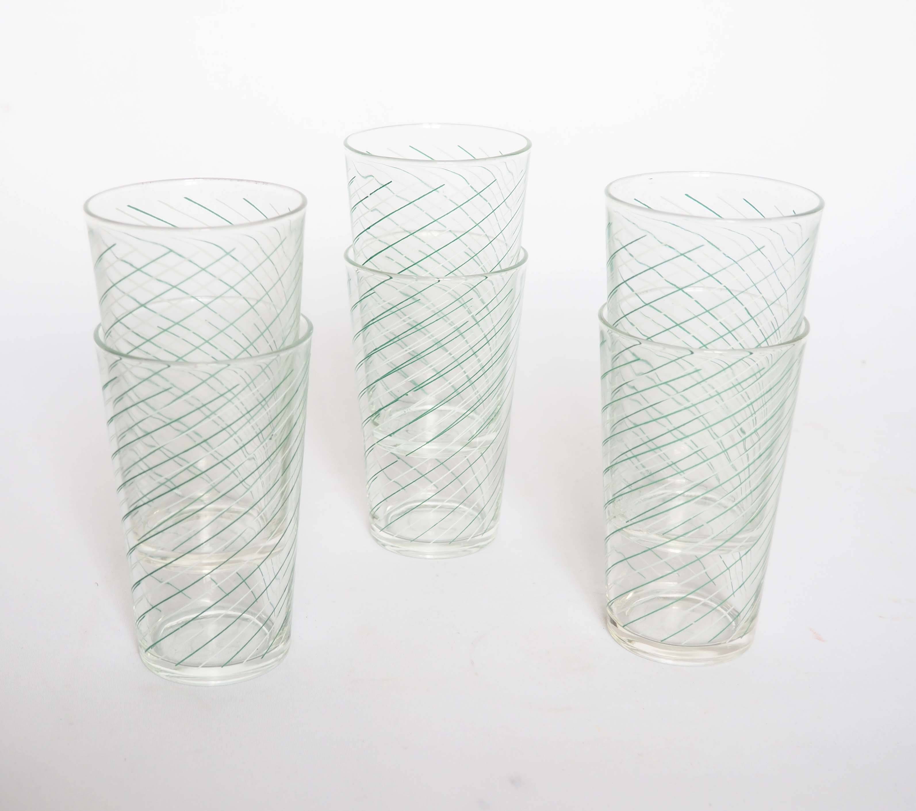 Lot de 6 verres vintage