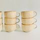 Set of 9 speckled ceramic coffee cups