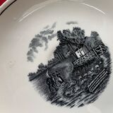 Coffee service keraluX boch Freres Belgium peasant scenes art deco