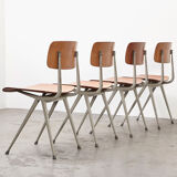 Set of 4 Result chairs 1st Edition by Friso Kramer for Ahrend de Cirkel 1958
